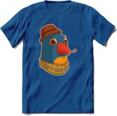 Opa papegaai T-Shirt Grappig | Dieren vogel Kleding Kado Heren / Dames | Animal Skateboard Cadeau shirt - Donker Blauw - XXL