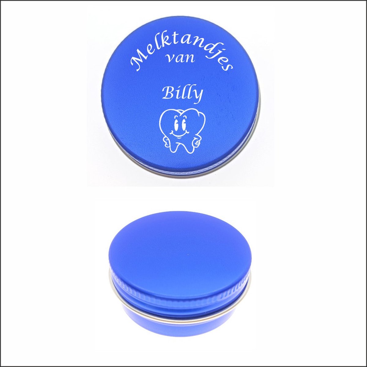 Goedkoopste Melktanden Blikje Met Naam Gravering - Billy
