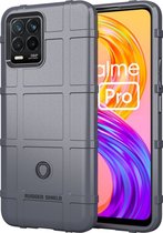 Realme 8 Pro Hoesje - Mobigear - Rugged Shield Serie - TPU Backcover - Grijs - Hoesje Geschikt Voor Realme 8 Pro