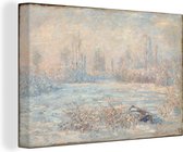 Canvas Schilderij Vorst nabij Vetheuil - Schilderij van Claude Monet - 60x40 cm - Wanddecoratie