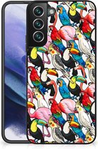 Telefoon Hoesje Geschikt voor Samsung Galaxy S22 Pro Leuk TPU Backcase met Zwarte rand Birds