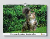 Calendrier des anniversaires du chat des forêts norvégiennes | 35X24CM | Calendrier des anniversaires chats gentils le chat des forêts norvégiennes