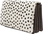 Klein portefeuille en cuir marron foncé pour femme Anti-Skim avec imprimé animal - Klein portefeuille anti-skim pour femme