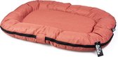 Duvo+ poly kussen ovaal siesta rhubarbe s - 80x60x10cm rood