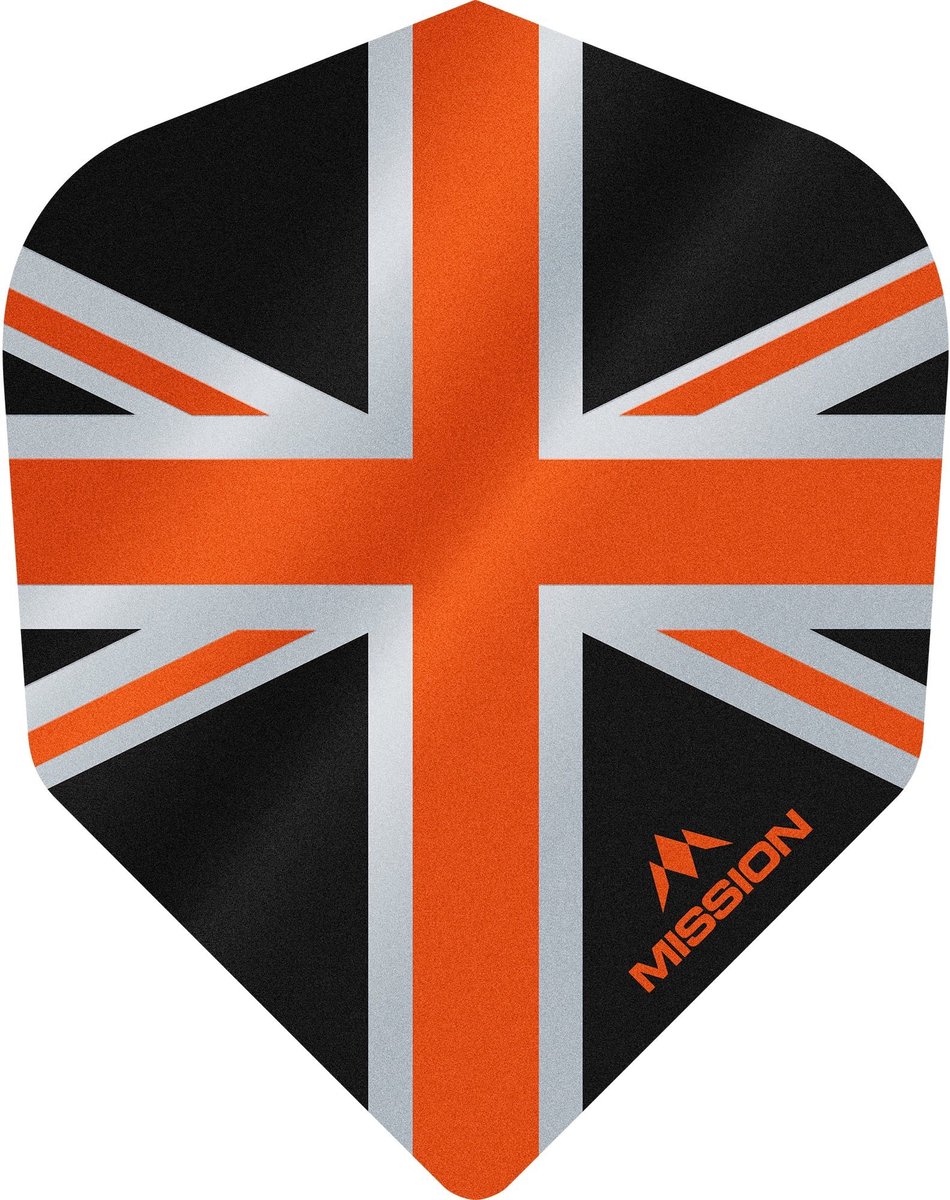 Mission Alliance 100 Black & Orange NO6 - Dart Flights
