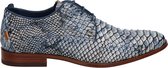 Rehab Greg Snake Aquarel heren veterschoen - Blauw - Maat 45