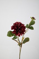 Kunstbloem - Dahlia - topkwaliteit decoratie - 2 stuks - velvet bloem - oranje - 74 cm hoog