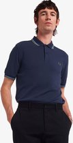 Fred Perry M3600 polo twin tipped shirt - heren polo - Dark Carbon / Ash Blue / Pistachio -  Maat: S