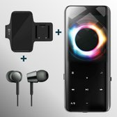MP3 Speler 16 GB met Bluetooth - Inclusief Oordopjes en Sport Hoes - FM Radio en Spraakrecorder Ondersteuning tot 128 GB