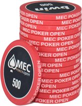 MEC Poker Open Chips 500 rood (25 stuks)