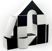 Schuimblokken speelgoed - 11 delig - 120x90x30 cm - zwart, wit