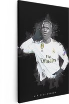 Artaza Canvas Schilderij Vinicius Junior bij Real Madrid - 40x60 - Poster Foto op Canvas - Canvas Print