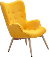 Gele geweven fauteuil