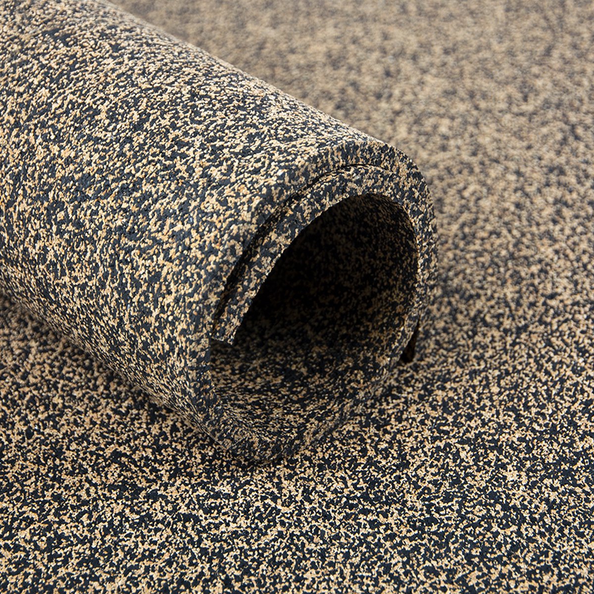Rubbermagazijn - Rubberkurk ondervloer - 6mm dik - 1 meter breed - 5 meter lang - Trillingsdemping & Geluidsisolatie - Rol van 5m²