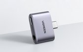 UGREEN USB-C naar USB-C Adapter + jack 3.5mm (grijs) 029255 CM231