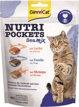 GimCat Nutri Pockets - Aanvullend kattenvoer / kattensnack met toevoegingen - In diverse smaken - 60gr, 150gr - Sea Mix 150g