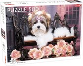 Tactic Yorkshire Terrier with Roses 500 Stukjes