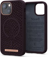 Njord byELEMENTS iPhone 13 Mini Hoesje - Zalm leer - Salmon Leather Eldur - Paars