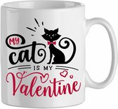 Mok 'My cat is my valentine' | Valentijn | Valentine | Kadootje voor hem| Kadootje voor haar | Liefde