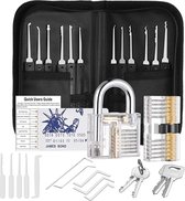 Lock Premium Lockpick Set – 20-delig – Inclusief 2 transparante sloten – Lockpicken voor beginners en professionals