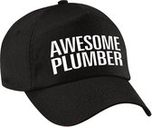 Awesome plumber pet / cap zwart voor heren - baseball cap - cadeau petten / caps