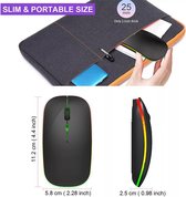 EmiKa -Draadloze Muis - Oplaadbare Computermuis - Bluetooth Muis - Wireless Mouse - Computer Muis met Stille Klik - Incl USB  - Macbook PRO - Windows - Zilver / Grijs