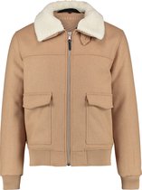Purewhite -  Heren Regular Fit Bomber  Jas  - Bruin - Maat S
