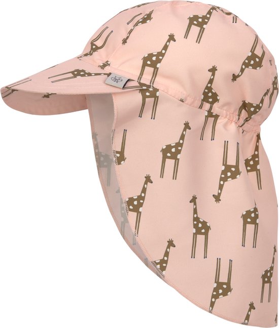 Lässig - UV-Beschermende flaphoedje voor kinderen - Giraffe - Rose - maat S (43-45cm)