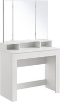 Schminktafel / kaptafel - Marla - Wit - Incl. 1 lade, 3 spiegels en 3 vakken