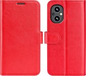 OnePlus Nord N20 Hoesje, MobyDefend Wallet Book Case (Sluiting Achterkant), Rood | GSM Hoesje / Telefoonhoesje Geschikt Voor: OnePlus Nord N20