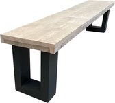 Wood4you - Tuinbank New England Steigerhout 180Lx40Hx38D cm antraciet