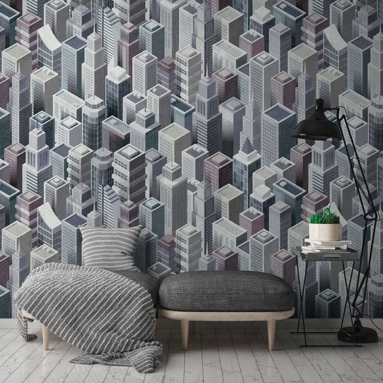 AS Creation Metropolitan Stories "The Wall" - PAPIER PEINT PHOTO 3D GRATTE-CIEL - 1,59 x 2,80 mètres - motif reproductible