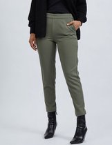 Vila VICARRIE ANN RW 78 CARROT PANTS - Four  Green