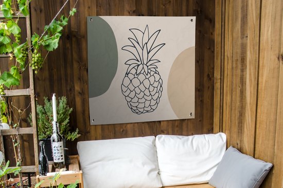 Torchon Fruit - Pastel - Ananas - 100x100 cm