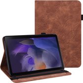 Bloemen Book Case - Samsung Galaxy Tab A8 10.5 (2021) Hoesje - Bruin