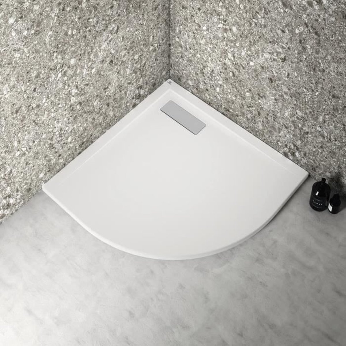 Extra platte douchebak 80x80 cm - kwartcirkel - UltraFlat New - wit - Ideal Standard