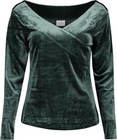 Vila Trui Vioelle Off Shoulder L/s Top 14067736 Darkest Spruce Dames Maat - XS