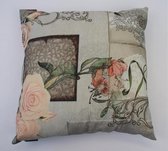 Madison sierkussen 50x50 cm Flora taupe