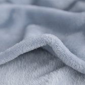 Fleece deken - 50x70cm - Licht Grijs - Extra Zacht - Knuffeldeken - Warmtedeken - Plaid