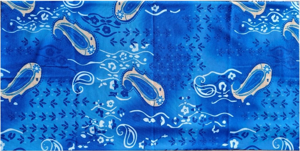Haarband Multifunctioneel Paisley Print Blauw
