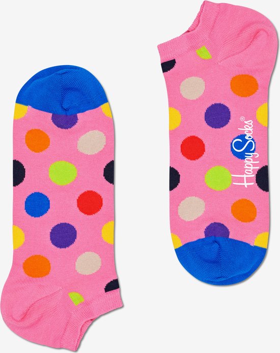 Happy Socks Big Dot Low Sokken, Roze - Maat 36-40