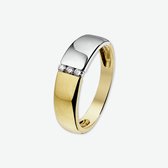 Huiscollectie 4205951 Bicolor gouden ring diamant 0.06 crt