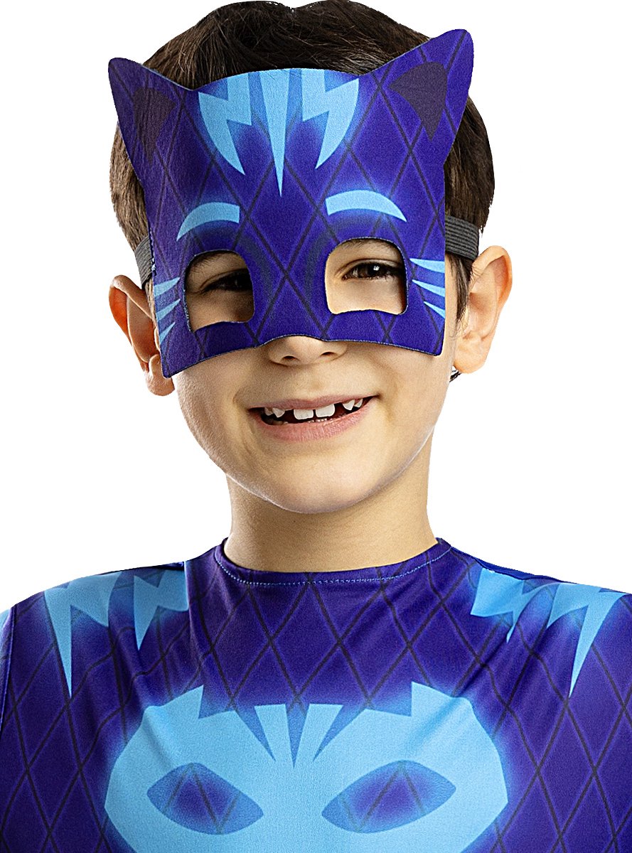FUNIDELIA Catboy Masker voor jongens - PJ Masks - Blauw