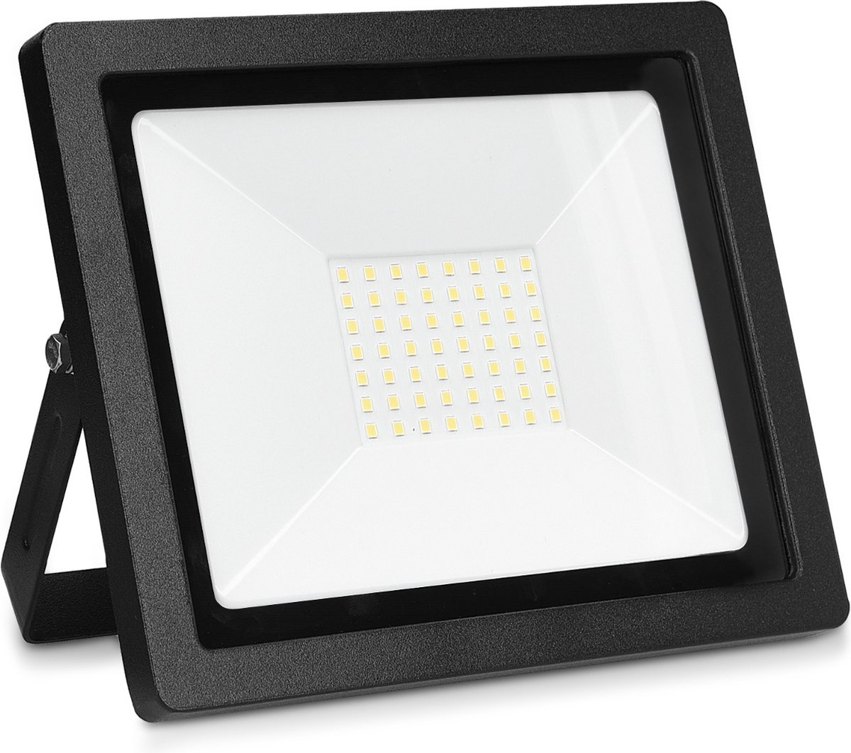 kwmobile LED schijnwerper 50W - Krachtige LED bouwlamp van 3250 Lumen met 50 cm snoer - IP65 stofdicht en spatwaterbestendig - Zwart