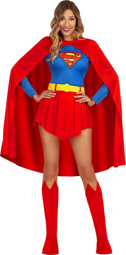 FUNIDELIA Supergirl kostuum voor vrouwen Kara Zor-El - Maat: - Rood
