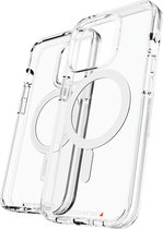 Gear4 Crystal Palace doorzichtige MagSafe hoes iPhone 13 Pro Max - Stevig transparant hoesje - Stevige beschermhoes - MagSafe Magneten - randje rondom scherm - valbescherming - Rugged Clear C