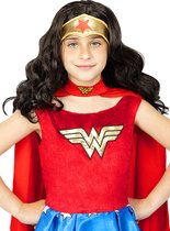 FUNIDELIA Wonder Woman pruik voor meisjes Superhelden - Zwart