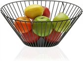 Nutorn - Wire - Fruitschaal - Fruitmand - Ovaal Wired Metaal - Zwart Metaal - 15 X 25,5 X 32,7 CM