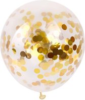 Gouden Confetti Ballonnen (10 stuks / 46 CM)- PartyPro.nl