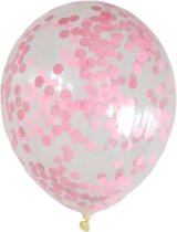Roze Confetti Ballonnen (10 stuks / 30 CM)- PartyPro.nl